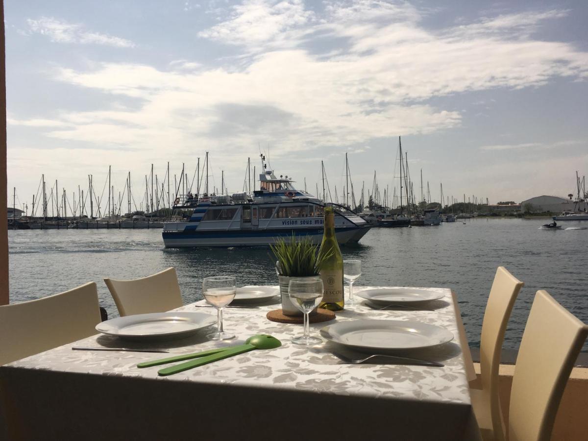 Studio - Les Pieds Dans L'Eau Agreable En Toutes Saisons 4 Couchages - Climatisation - Parking Prive - Piscine Sur Mer - Vue Magnifique Et Rare - Situation Optimum - Les Argonautes - Ile Des Pecheurs - Cap D'Agde Luaran gambar
